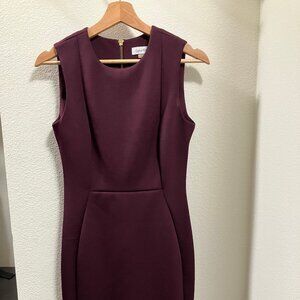 Calvin Klein Dress Sleeveless Dark Purple, Size 4